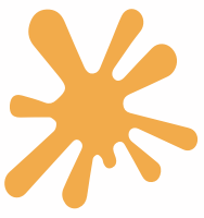 A yellow paint splatter.